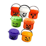 Maxbell Halloween Pumpkin Buckets Mini Goody Bucket Photo Prop Trick or Treat Bucket 7 Pack