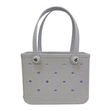 Maxbell Maxbell Beach Tote Bag with Holes Easy to Clean Beach Basket Bag for Women Girl Boat White