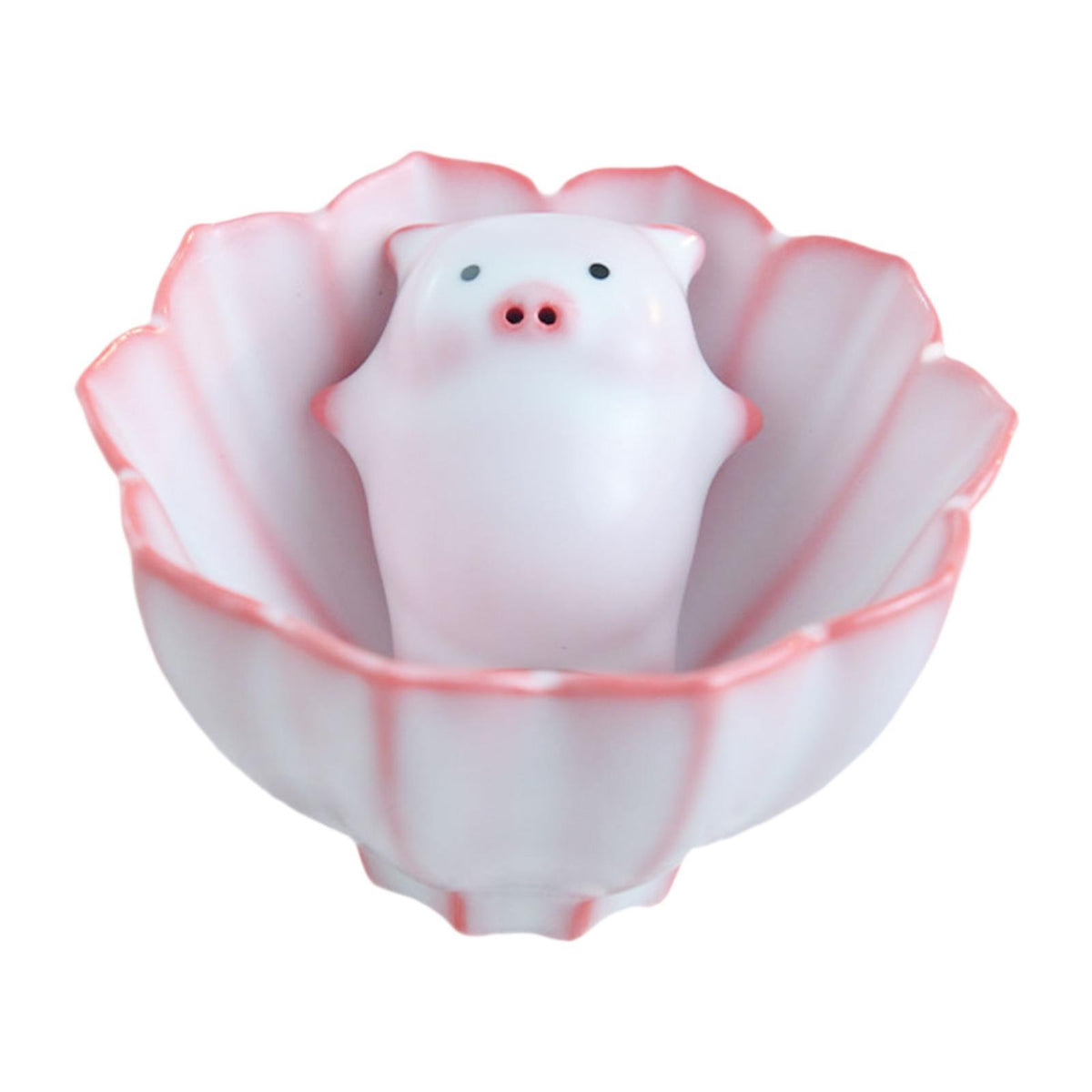 Maxbell Ceramic Tea Cup with Tea Pet Traditional for Teahouse Restaurant Living Room Style C