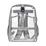 Maxbell Tennis Backpack Transparent PVC Large Capacity Tennis Rucksack for Men Women Gray