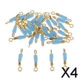 Maxbell 4x30pcs Quick Change Fishing Swivels Clips Pins Fast Link Line Connector 15mm