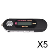 Maxbell 5xBlack 4GB USB MP4 MP3 Music Video Digital Player Recording FM Radio eBook