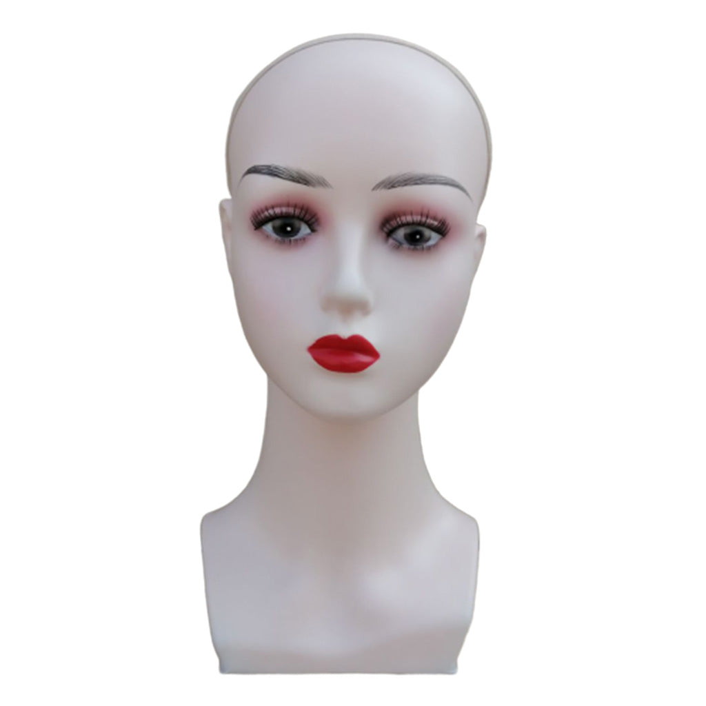 Maxbell Maxbell Stable Women Mannequin Head Wig Hat Jewelry Display Model Stands Red Lip