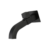 Maxbell Sink Tap Modern Square Wall Mounted Basin Tap for Commercial Bathtub Kitchen black  upper open