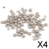 Maxbell 4xPumpkin Shape Rivets Studs 50 sets Silver