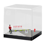 Maxbell 1:64 Scale Miniature Figure Road Street Scene Props for Dollhouse Decoration Red Figure