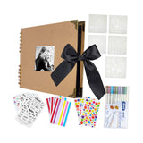 Maxbell Scrapbook Album Supplies Multifunctional for Wedding Anniversary Baby Shower Brown