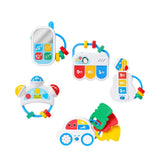 Maxbell 5 Pieces Baby Rattle Set Textures with Music Sound for Infants Newborns Kids