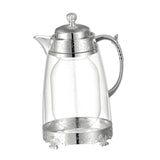 Maxbell Water Pitcher Arabic Glass Carafe Cold Water Milk Water Jug Iced Tea Pitcher Argent