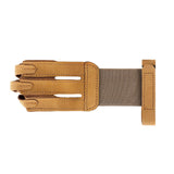 Maxbell Sports Glove Three Finger Protector Breathable Soft Adults Ambidextrous Wear Brown