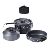 Maxbell 3Pcs Camping Cooking Set with Storage Bag for Fishing Outdoor Cooking Hiking Black