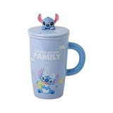 Maxbell Ceramic Coffee Mug Comfortable Grip Cartoon Teacup for Milk Cappuccino Latte Blue
