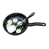Maxbell 1:12 Miniature Frying Pan and Spatula Poached Eggs Set for Ktichen Ornaments