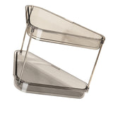Maxbell 2 Tier Shower Shelf Bathroom Countertop Organizer for Toilet Kitchen Bedroom Transparent Gray