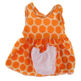 Maxbell Cute Dotted Sleeveless Skirt Dress Clothing for American Doll 18inch Doll Decor Orange - Aladdin Shoppers