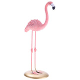 Maxbell 2pcs Resin Flamingo Figurine Miniature Sculpture  Stand Table Ornament