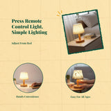 Dimmable bedside light, press control, portable charging, night light, bedroom decor WheatB 13x21cmB