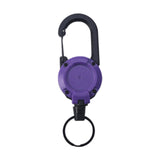 Maxbell Retractable Keychain Heavy Duty Keyring Key Reel for Outdoor Camping Fishing violet