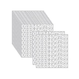 Maxbell 15 Pieces Number Sticker Gift Wrapping Number Paster for Door Indoor Mailbox White
