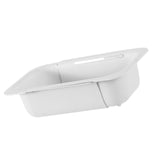 Maxbell Extendable Colander Strainer Sink Colander Strainer Basket for Fruits Dishes White XL