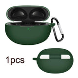 Maxbell Earbud Case Gifts Portable Shockproof Silicone with Hooks Soft Earphone Case Green