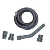 Maxbell Vacuum Cleaner Hose Sturdy Flexible with Four Connector 2.5 M Black Fittings