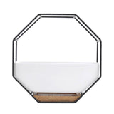 Maxbell 2x Tabletop Ceramic Indoor Plant Pot on Octagonal Rack Succulent Planter
