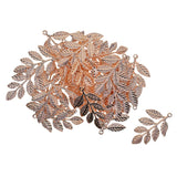Maxbell 60Pcs/lot Large Filigree Leaf Branches Jewelry Making Findings