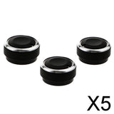 Maxbell 5x3 Pieces Air conditioner Knob Control Switch for Vela Vitz Vios classical black