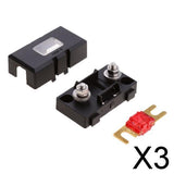 Maxbell 3xANS Bolt Fork Fuse Holder Fusebox Block With Cover 32V 50A Fuse