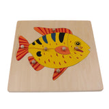 2 Piece Children Wooden Montessori Animal Peg Jigsaw Puzzle Toy 01