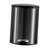 Trash Can with Foot Pedal Simple Dustbin Garbage Bin for Dorm Restroom Lobby Titanium Black