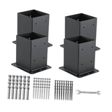 Maxbell Square Fence Post Base Flange Anchor Base for Playhouse Mailbox Post Outdoor