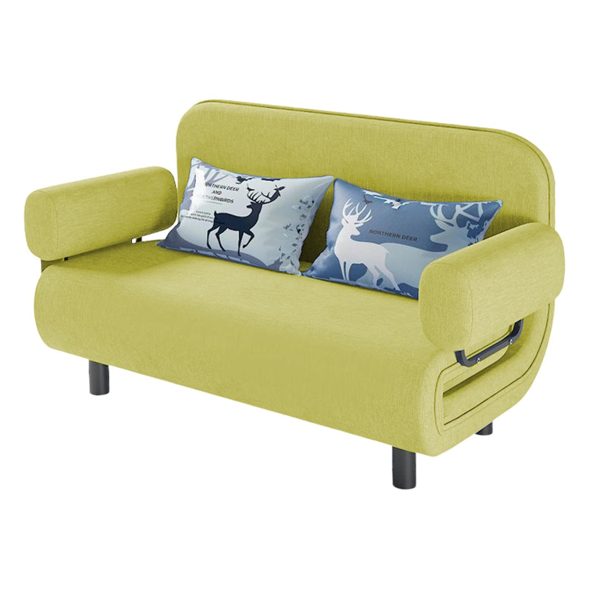 Foldable Sofa Bed Sturdy Modern Sleeper Chair Bed for Home Bedroom Apartment Green