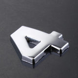 Maxbell 3D DIY Metallic Number 4 Alphabet Sticker Car Emblem DIY Figure Badge Decal - Aladdin Shoppers
