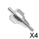 Maxbell 4xUniversal Aluminum Motorcycle Dirt Bike Inline Fuel Oil Filter 6mm Silver