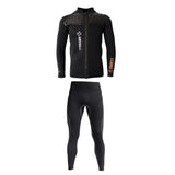 Maxbell 3mm Neoprene Wetsuits Long Sleeve Front Zip Jacket Surf Diving Suit Pants L