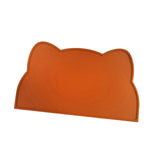 Maxbell Cat Food Mat Cushion Silicone Floor Non Skid Pet Placemat for Food and Water Light Brown