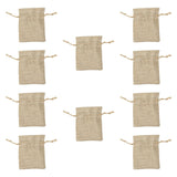 10x Burlap Jewelry Storage Bag Wedding Crafts Birthday Burlap Drawstring Bag 13cmx18cm