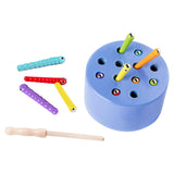 Maxbell Magnetic Worm Catch Game Fine Motor Skills Color Cognitive