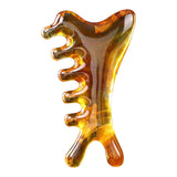 Maxbell Resin Massage Comb Portable Practical Relaxation Gua Sha Scraping Scalp Comb Brown