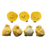 Maxbell 7pcs Artificial Realistic Chicken Figure Outdoor Garden Home Decoration