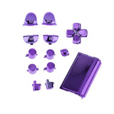 Maxbell Maxbell Replacement Chrome Plating Buttons and Touchpad for PS4 Controller-Purple