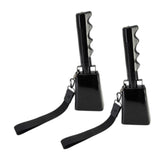 2Pcs Cowbells for Sporting Events Lound for Football Games Farm Celebrations Black