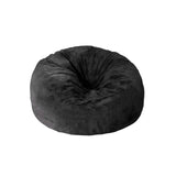 6ft Bean Bed Bag Cover Furniture Protector Solid Color Washable Couch Cover black