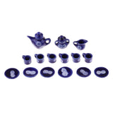 15 Pieces 1/12 Dollhouse Miniature Dining Ware Porcelain Dish Cup Plate Coffe Tea Set - Aladdin Shoppers