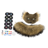 Faux Fox Mask and Tail Sturdy Costume Accessory for Prom Carnival Masquerade Yellow