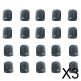 Maxbell 3x20 Pieces Black Plastic Car Motorcycle Tyre Tire Valve Stem Cap Dust Covers
