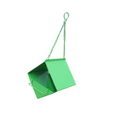 Maxbell Outdoor Hanging Bird Feeder for Cardinals Finch Rainproof Square Shaped Green