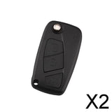 Maxbell 2xCar Remote 3Buttons Flip Key Case For Fiat Panda Idea Punto Stilo Ducato A44